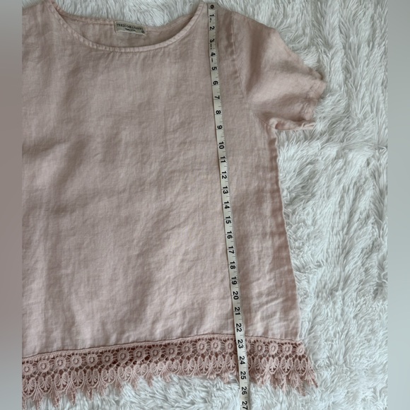 Terzo Millennio Linen Lace Trim Blouse - Picture 6 of 8